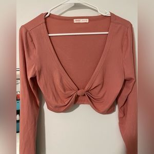PINK BOW CROP TOP SIZE SMALL